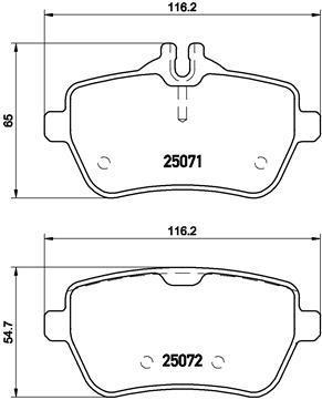 Jogo de 4 pastilhas de travão BREMBO ref. P 50 103