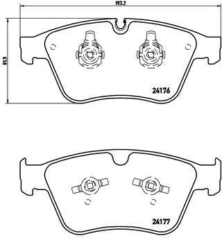 Jogo de 4 pastilhas de travão BREMBO ref. P 50 105
