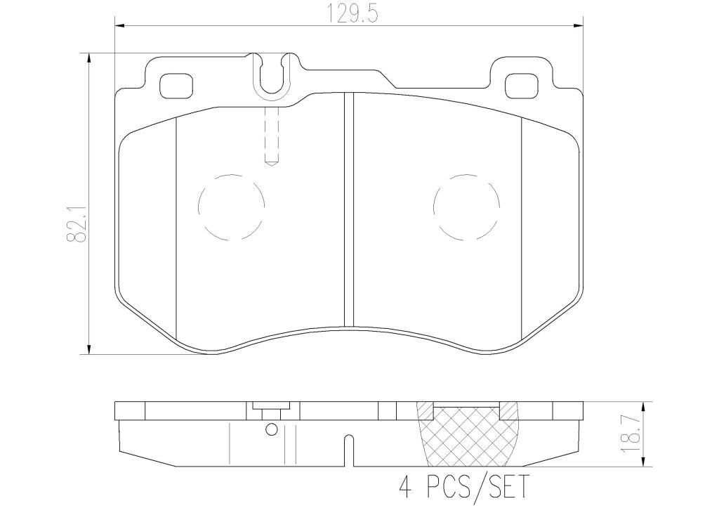 Jogo de 4 pastilhas de travão BREMBO ref. P 50 123