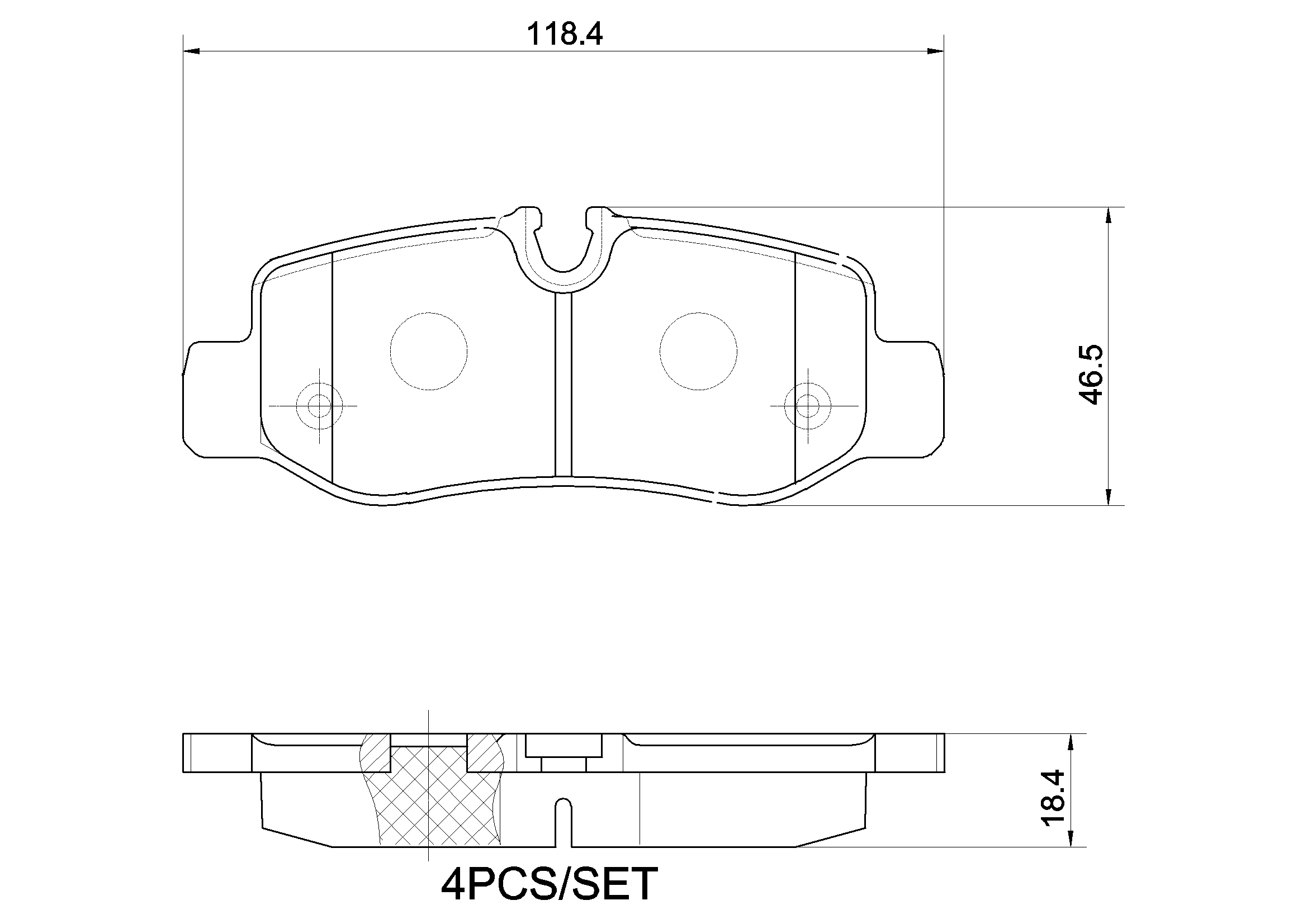 Jeu de 4 plaquettes de frein BREMBO ref. P 50 126G
