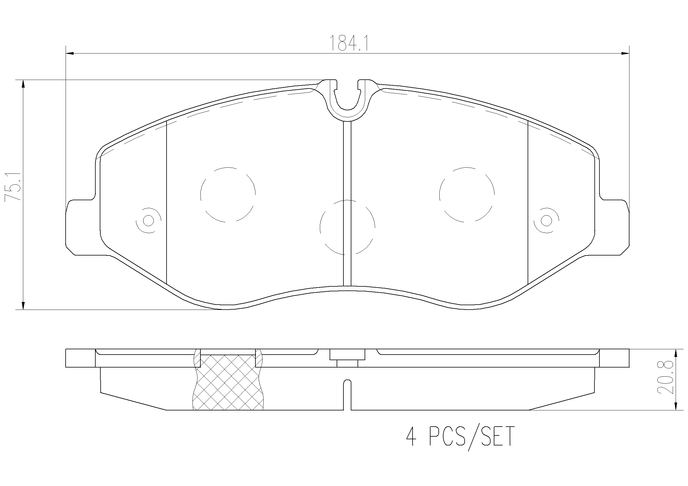 Jogo de 4 pastilhas de travão BREMBO ref. P 50 129G