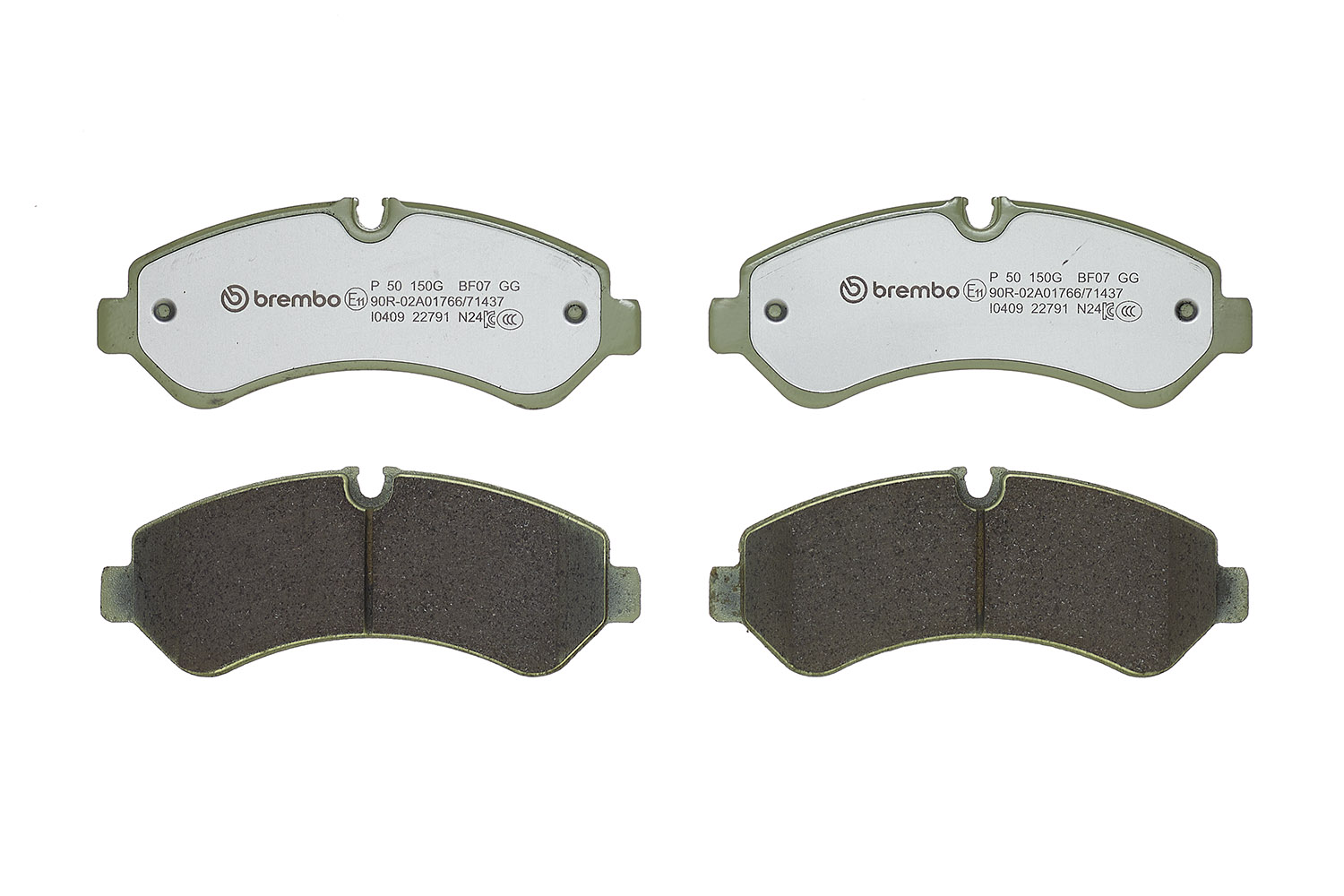 Jogo de 4 pastilhas de travão BREMBO ref. P 50 150G