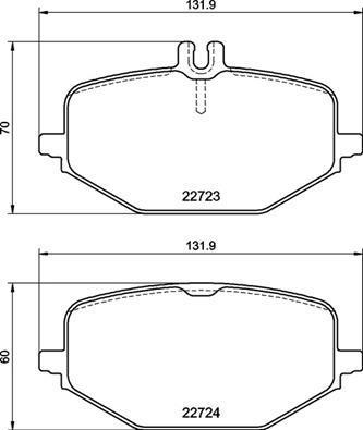 Jeu de 4 plaquettes de frein BREMBO ref. P 50 161