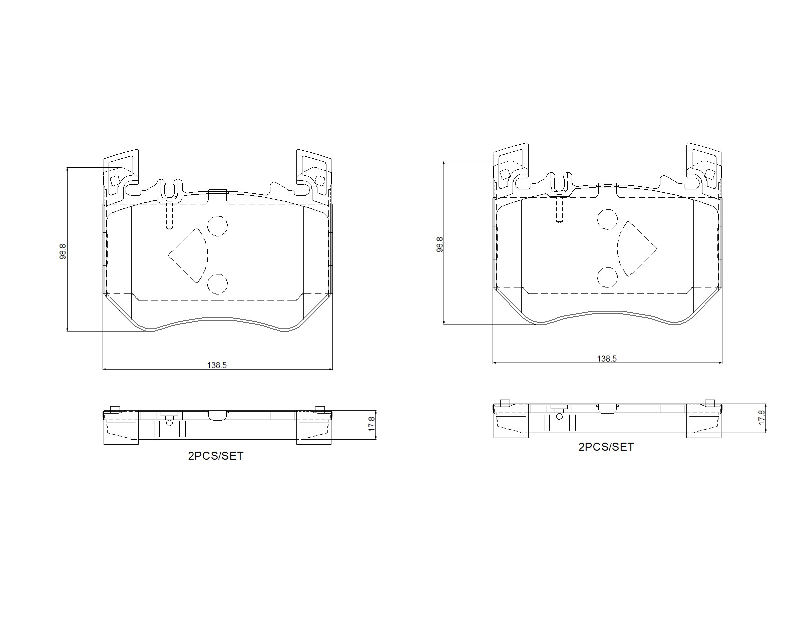 Jogo de 4 pastilhas de travão BREMBO ref. P 50 171