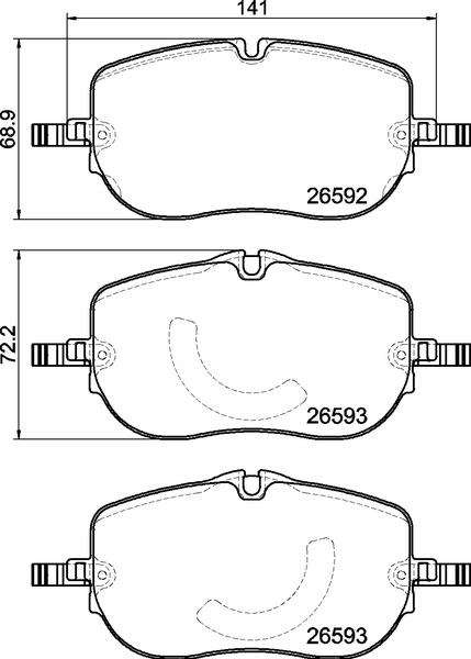 Jogo de 4 pastilhas de travão BREMBO ref. P 50 173