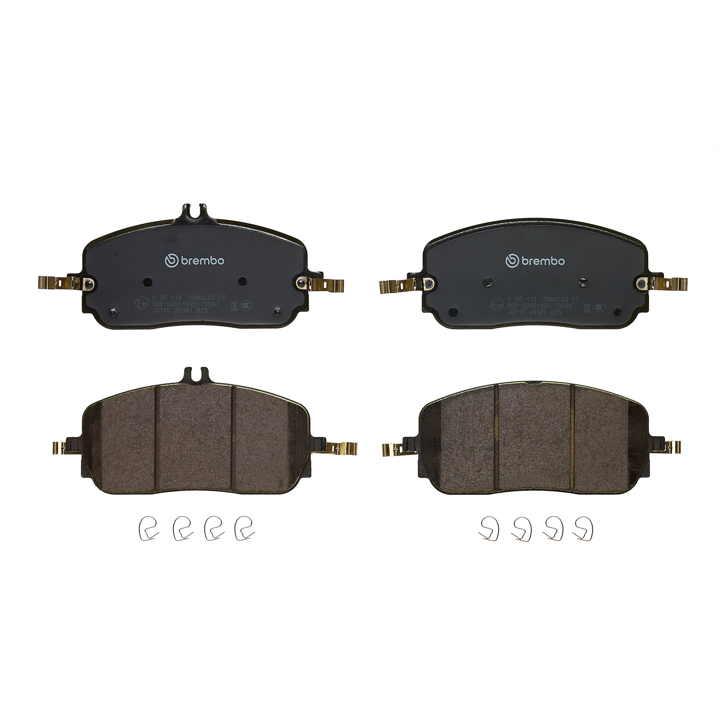 Jogo de 4 pastilhas de travão BREMBO ref. P 50 174