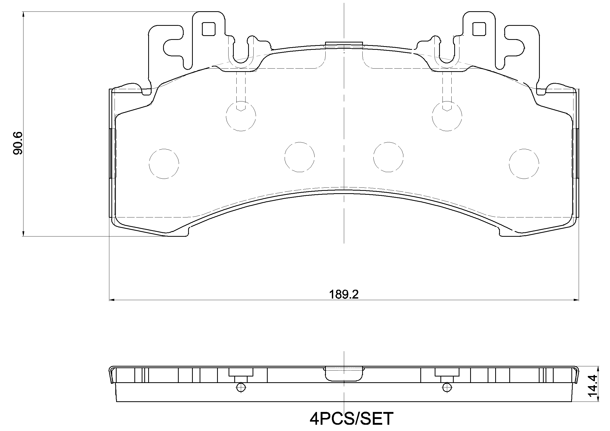 Jogo de 4 pastilhas de travão BREMBO ref. P 50 182