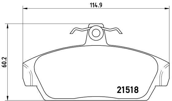 Jeu de 4 plaquettes de frein BREMBO ref. P 52 015