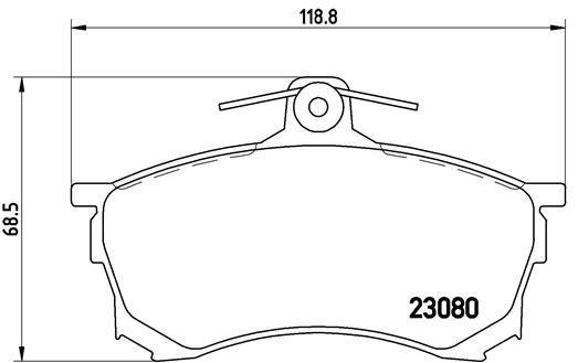 Jogo de 4 pastilhas de travão BREMBO ref. P 54 021