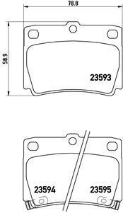 Jogo de 4 pastilhas de travão BREMBO ref. P 54 026