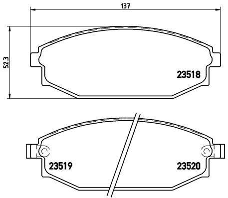 Jogo de 4 pastilhas de travão BREMBO ref. P 54 027