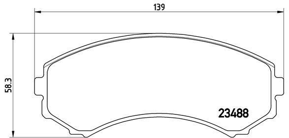 Jogo de 4 pastilhas de travão BREMBO ref. P 54 029