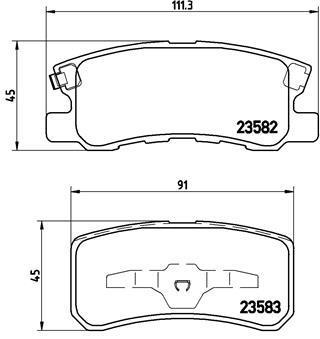 Jogo de 4 pastilhas de travão BREMBO ref. P 54 031