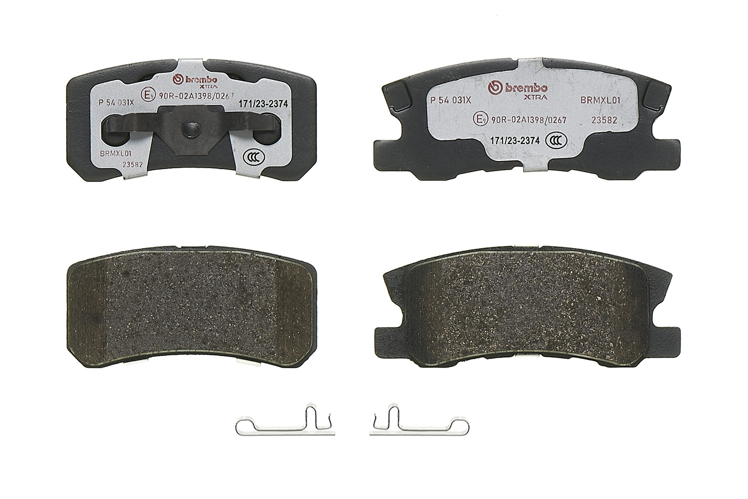 Juego de 4 pastillas de freno (Almohadilla de freno) BREMBO ref. P 54 031X