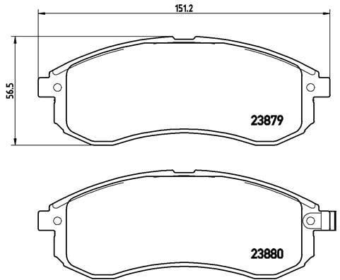 Jogo de 4 pastilhas de travão BREMBO ref. P 54 033