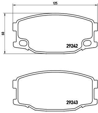 Jeu de 4 plaquettes de frein BREMBO ref. P 54 035