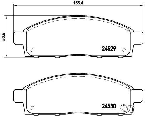 Jeu de 4 plaquettes de frein BREMBO ref. P 54 038