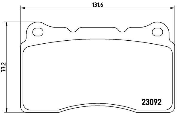 Jogo de 4 pastilhas de travão BREMBO ref. P 54 040