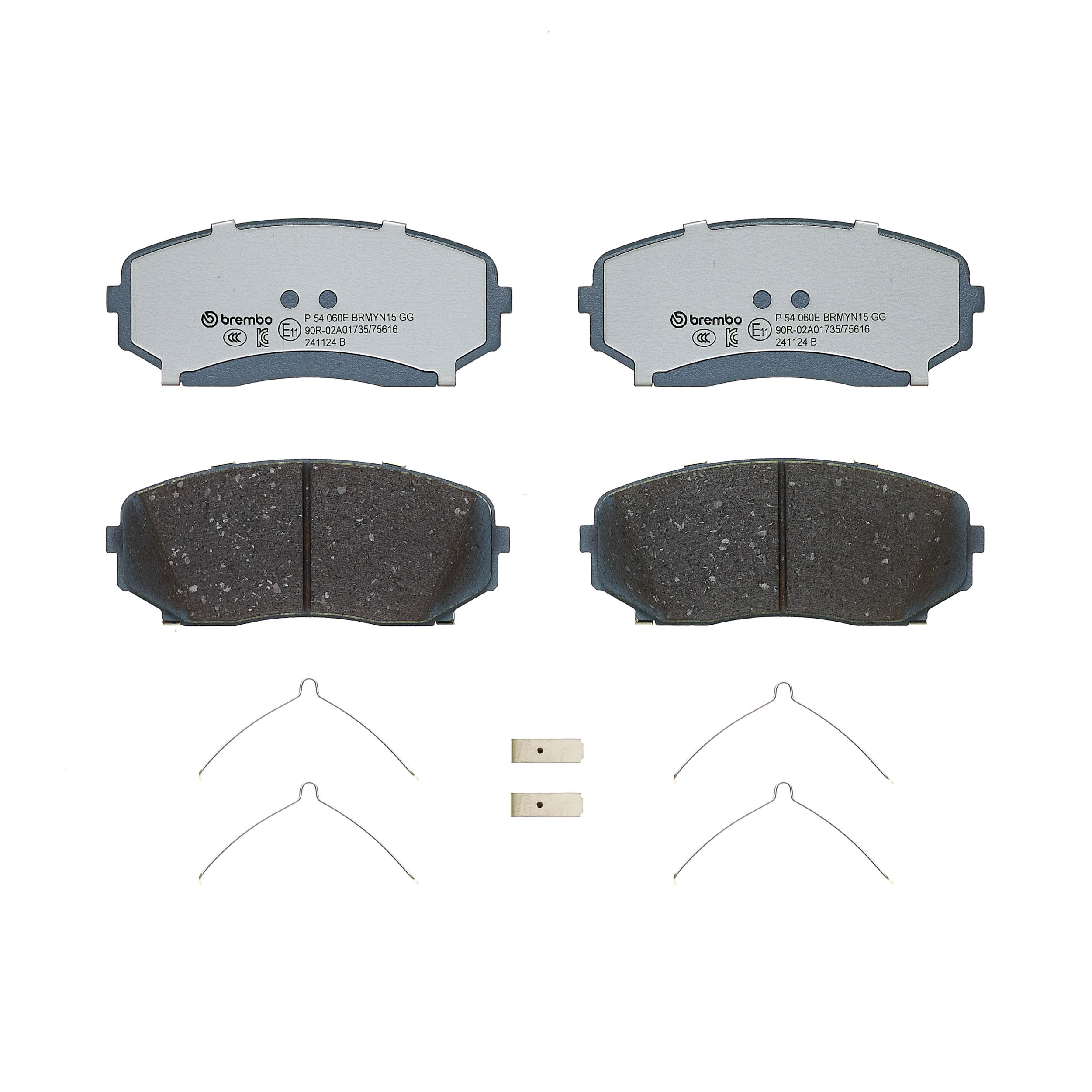 Jeu de 4 plaquettes de frein BREMBO ref. P 54 060E