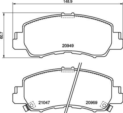 Jogo de 4 pastilhas de travão BREMBO ref. P 54 061