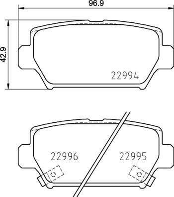 Jogo de 4 pastilhas de travão BREMBO ref. P 54 062