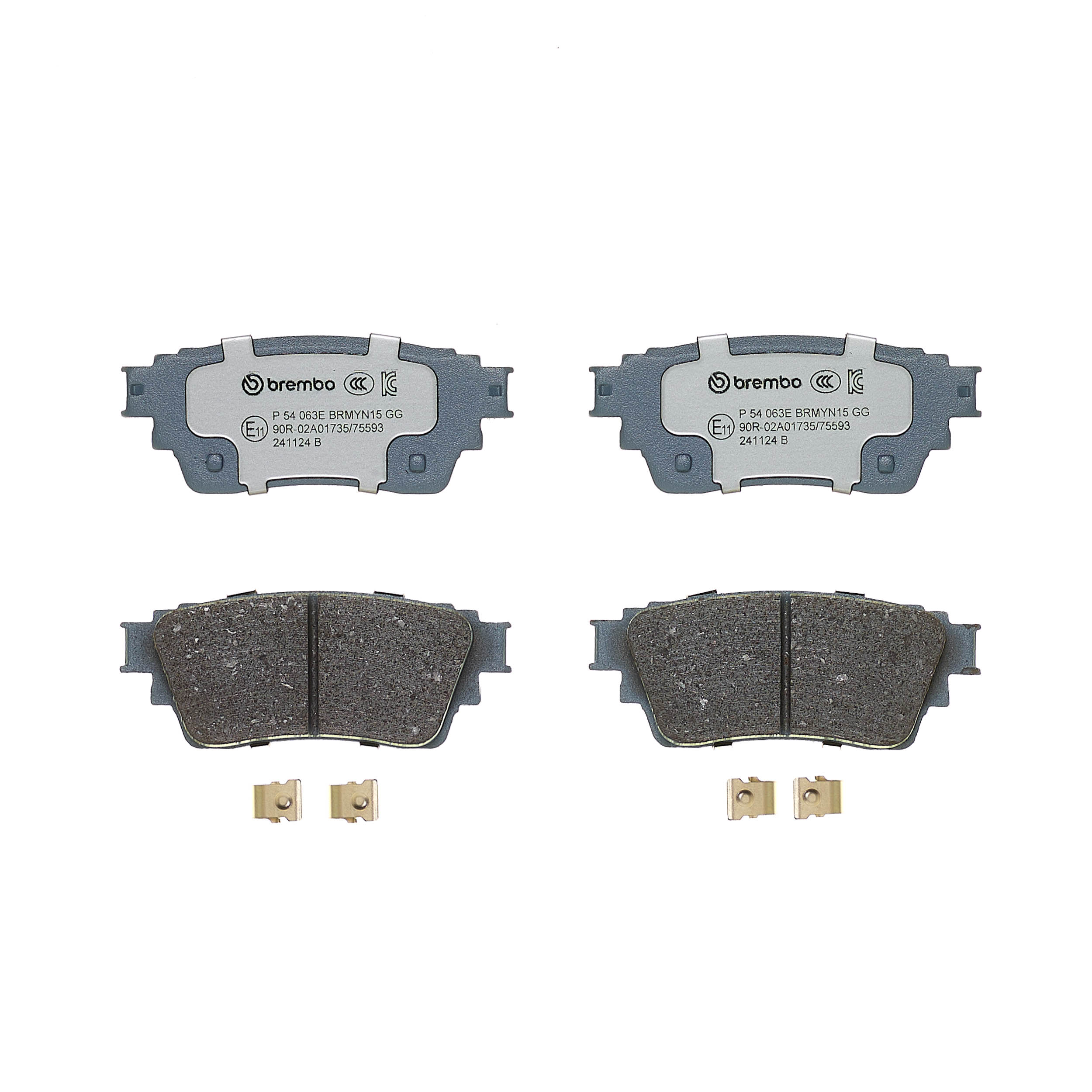 Jogo de 4 pastilhas de travão BREMBO ref. P 54 063E