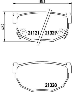 Jogo de 4 pastilhas de travão BREMBO ref. P 56 010
