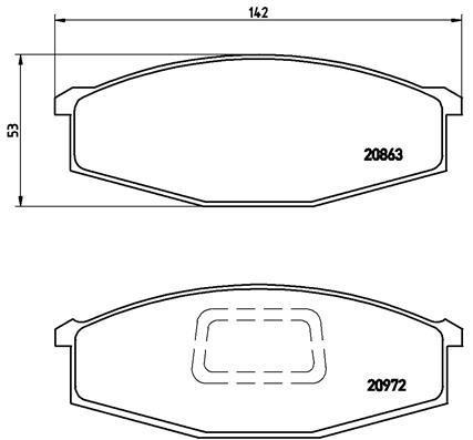 Jogo de 4 pastilhas de travão BREMBO ref. P 56 012