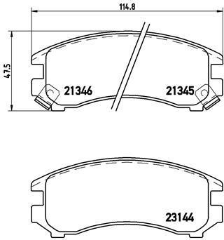 Jogo de 4 pastilhas de travão BREMBO ref. P 56 018