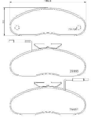 Jogo de 4 pastilhas de travão BREMBO ref. P 56 019
