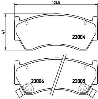 Jogo de 4 pastilhas de travão BREMBO ref. P 56 033
