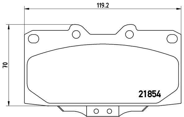 Jeu de 4 plaquettes de frein BREMBO ref. P 56 034