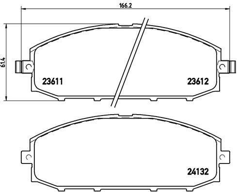 Jogo de 4 pastilhas de travão BREMBO ref. P 56 041