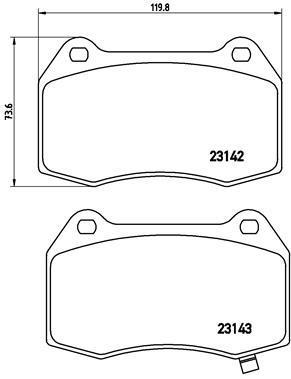 Jogo de 4 pastilhas de travão BREMBO ref. P 56 047
