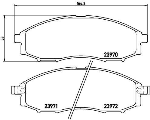 Jogo de 4 pastilhas de travão BREMBO ref. P 56 049