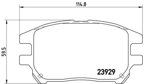 Jogo de 4 pastilhas de travão BREMBO ref. P 56 050