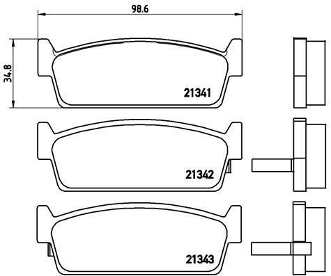 Jogo de 4 pastilhas de travão BREMBO ref. P 56 053
