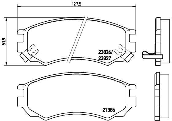 Jogo de 4 pastilhas de travão BREMBO ref. P 56 055
