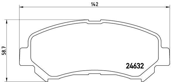 Jeu de 4 plaquettes de frein BREMBO ref. P 56 062