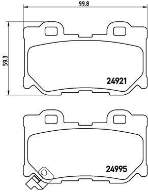 Jogo de 4 pastilhas de travão BREMBO ref. P 56 085