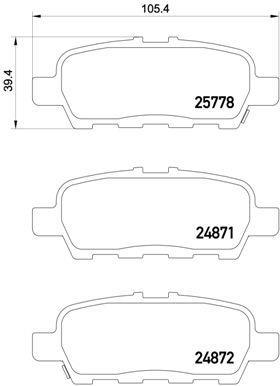 Jogo de 4 pastilhas de travão BREMBO ref. P 56 087