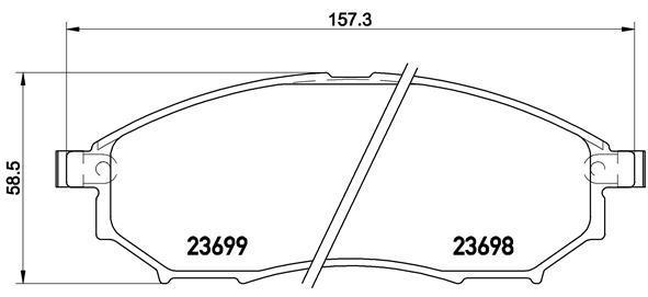 Jogo de 4 pastilhas de travão BREMBO ref. P 56 094