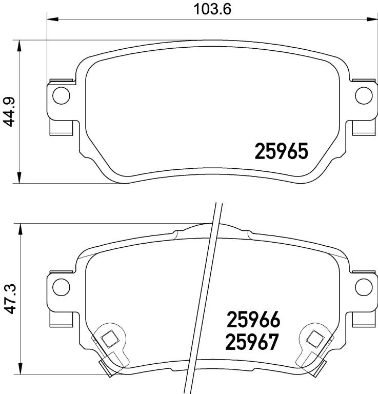 Jogo de 4 pastilhas de travão BREMBO ref. P 56 098E