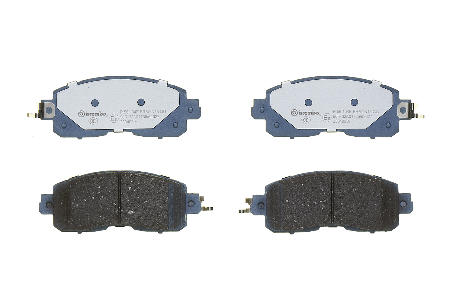 Jogo de 4 pastilhas de travão BREMBO ref. P 56 104E