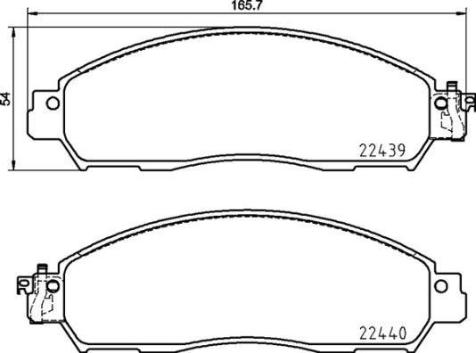 Jogo de 4 pastilhas de travão BREMBO ref. P 56 120