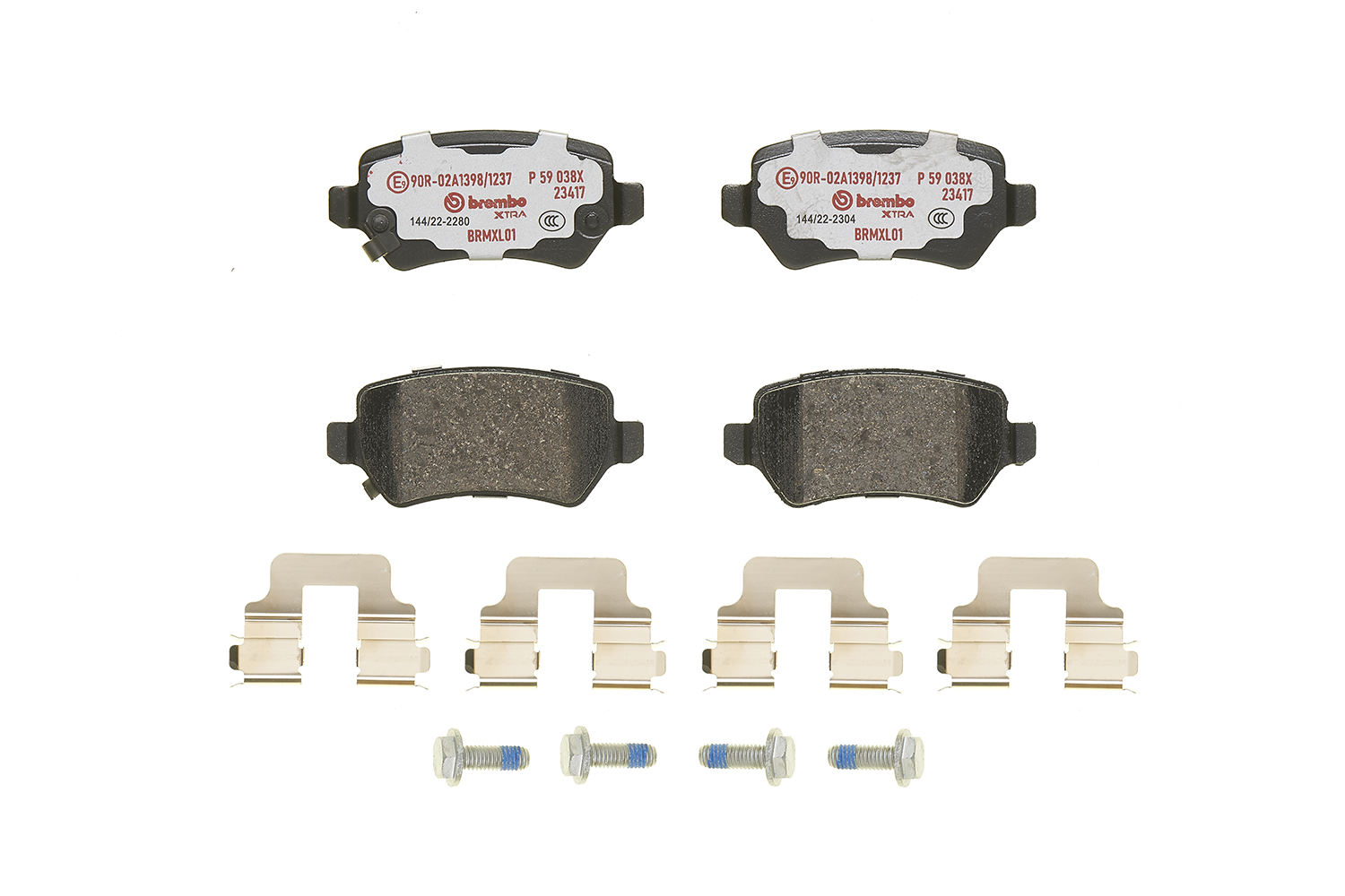 Jogo de 4 pastilhas de travão BREMBO ref. P 59 038X