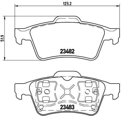 Jeu de 4 plaquettes de frein BREMBO ref. P 59 044