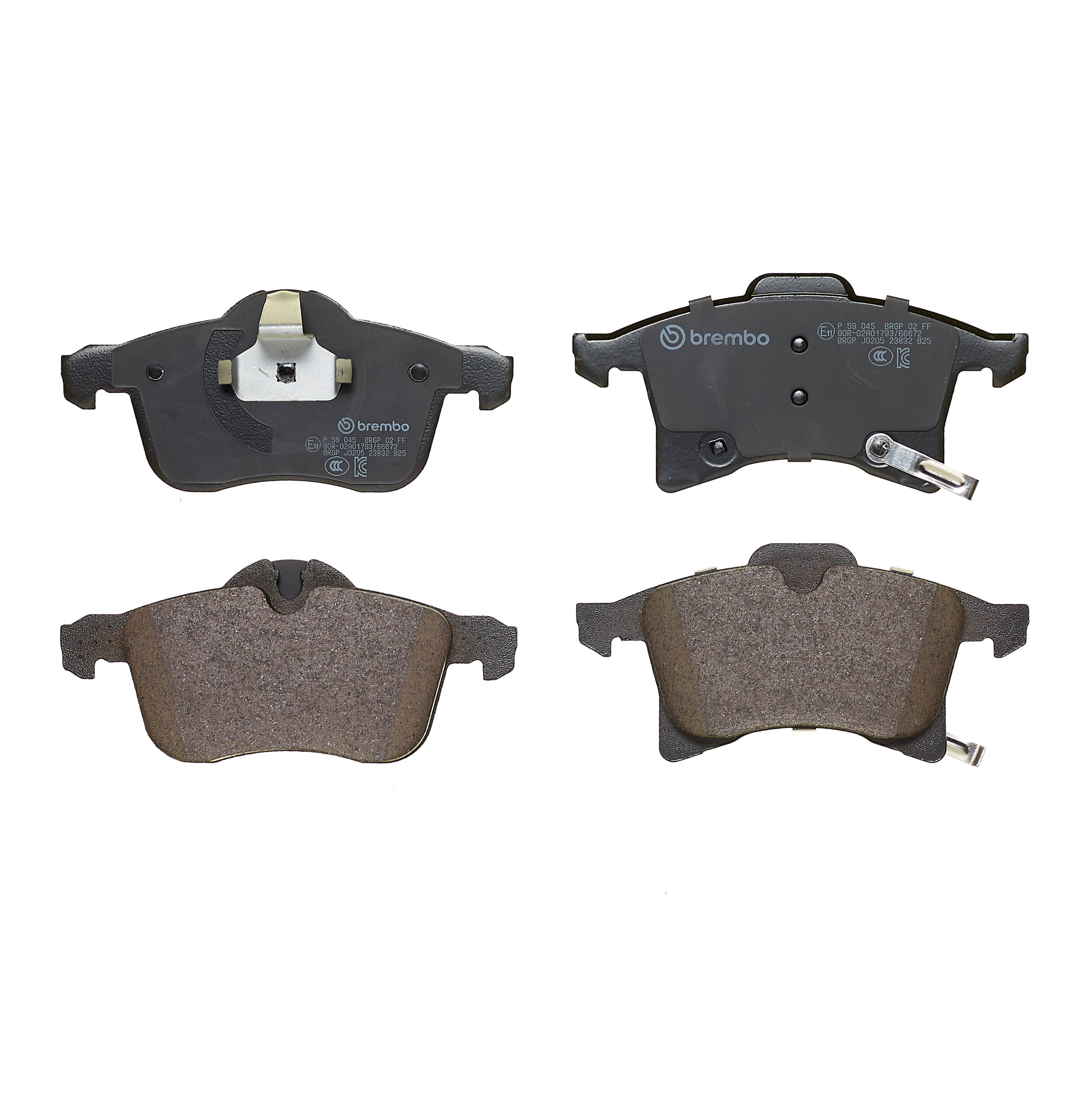 Jogo de 4 pastilhas de travão BREMBO ref. P 59 045
