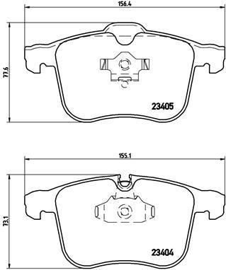 Jeu de 4 plaquettes de frein BREMBO ref. P 59 049