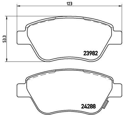Jogo de 4 pastilhas de travão BREMBO ref. P 59 051